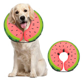 MIDOG soft inflatable dog cone close-up shows breathable fabric for comfort.