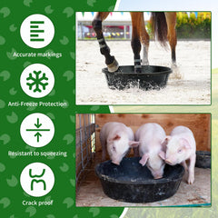 Midollarle rubber feeder pan with capacity markings for measured portions