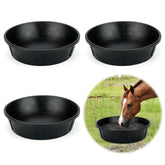 Midollarle heavy-duty rubber feeder pan side view showing durable construction for multiple animals