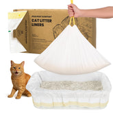 Miemie's Corner cat litter liners 37x18 pack shows jumbo size for large boxes.