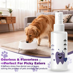 Miehoous Pawbright Dental Plus in a dog's water bowl for convenient tartar control