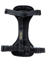 Mighty Paw Dog Car Harness front view ensures secure travel and front-leash control.