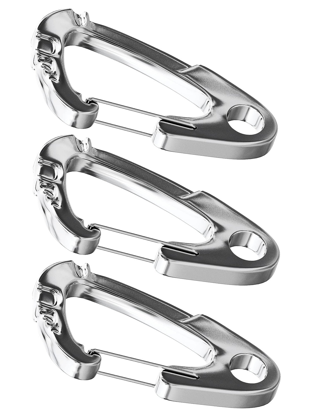 Mighty Paw Dog Tag Carabiner Clip on collar closeup showing secure ID attachment
