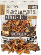 Mighty Paw Naturals chicken feet dog treats pack-30 image shows a bulk chew option