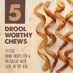 Mighty Paw Naturals Curly Bully Sticks para perros pequeños