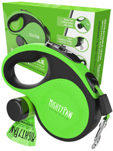 Mighty Paw retractable leash 16ft quick-lock demonstrates controlled walking.