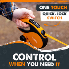 Mighty Paw leash with 360-degree swivel clip prevents tangles during lively walks.