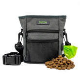 Mighty Paw dog treat pouch top view shows compact storage for quick rewards.