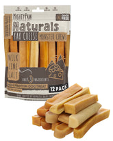 Mighty Paw Yak Cheese Chews packaging highlights simple ingredients