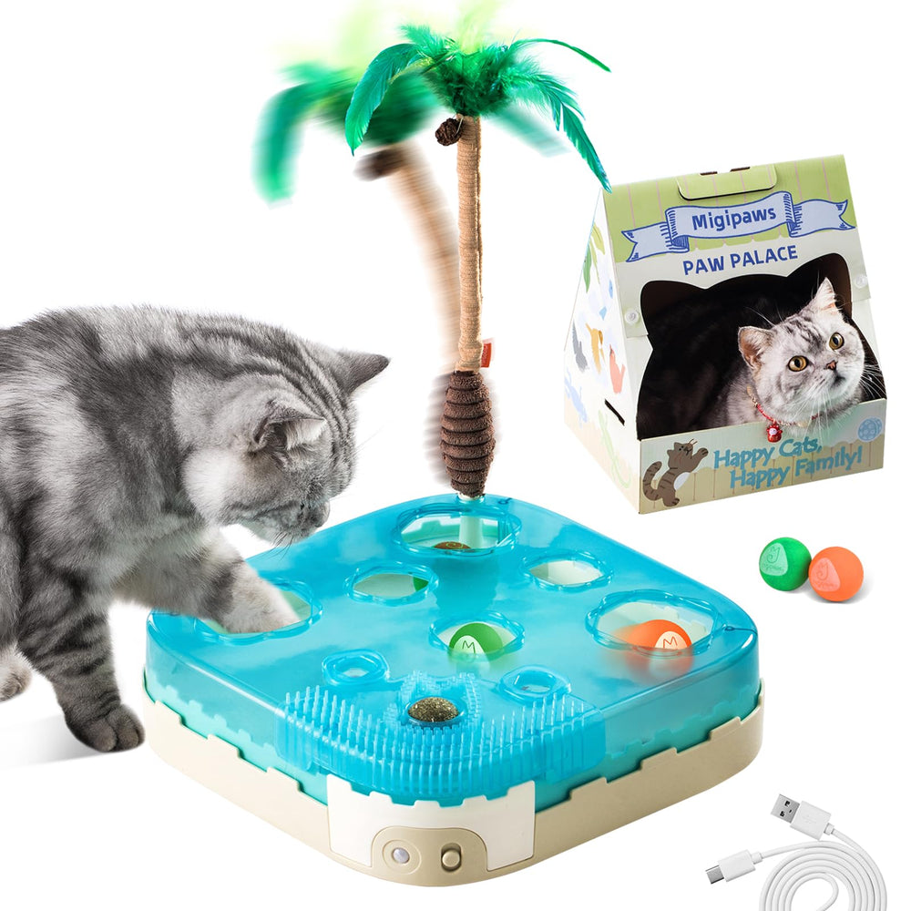 Migipaws 7-in-1 interactive cat toy overview — versatile play and enrichment for curious cats