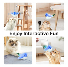 Migipaws flappy-bird-toy-hanging-feathers captures lifelike flutter for curiosity.