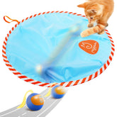 Migipaws glowing chase ball blue glows for active feline play