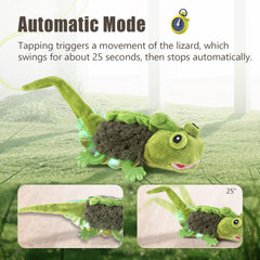Migipaws lizard toy USB-C rechargeable for ready-to-play sessions.