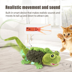 Migipaws lizard toy wall-mount option enables self-guided play on doors or furniture.