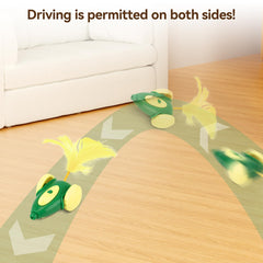 Migipaws MigiCar big-wheel design helps smooth motion on floors and carpets.