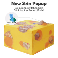 Migipaws PopSkin plush cover highlights soft texture and surprise popping action.
