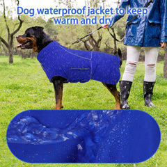 MIGOHI dog coat machine-washable blue 2XL after muddy walk