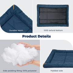 Miguel Oxford 900D outdoor bed fabric close-up shows waterproof material quality.