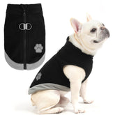 Mihachi dog fleece vest front view with cozy warmth for winter walks.