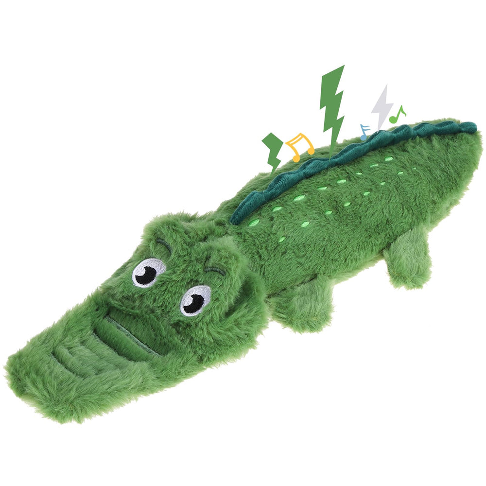 Mihachi No Stuffing Crinkle Crocodile Toy bottle insert for interactive crunch play