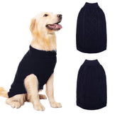 Mihachi Turtleneck Dog Sweater front view showcases chic knitted warmth for cold outings