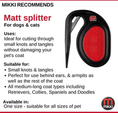 Mikki Matt Splitter cutting action demonstrates safe, precise small-mat trimming.