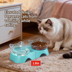 MILIFUN cat-bowls-easy-clean-twist-pull simplifies assembly and cleaning.