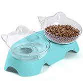 MILIFUN cat bowls elevated tilted setup offers comfortable dining and portion control.
