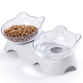 MILIFUN cat bowls tilted elevated design eases feeding posture for indoor cats.