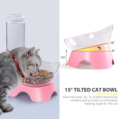MILIFUN 15-degree tilted bowl supports easy licking and neck comfort