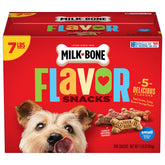 Milk-Bone Snacks sabor res en tamaño pequeño, galletas deliciosas para perros.