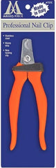Millers Forge nail clipper with orange handle closeup showcases sharp blades for easy trimming