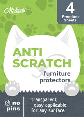 Miloona anti-cat-scratch protector sheet on couch provides deterrence.