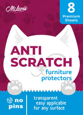 Miloona cat anti-scratch protector on couch edge reduces scratches.