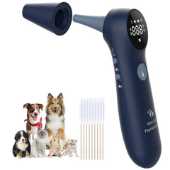 Mindpet-Med ear thermometer with long probe designed for deep ear canals.