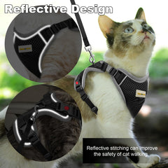 MingXpets cat harness breathable air mesh keeps kitten cool during wear
