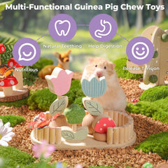 mini&moe dual-function dental care combines gnaw toy and edible treat for dental-friendly enrichment.
