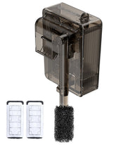 Minilake fish filter with slim profile in 5-gallon tank for discreet filtration