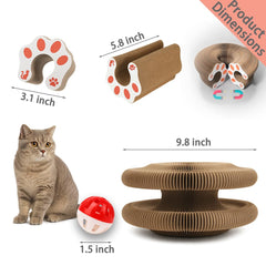 Minlend Magic Organ Scratcher Accordion Design offers varied play and keeps claws engaged.