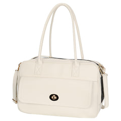 Minsong pet carrier purse outside view highlights stylish design and secure leash