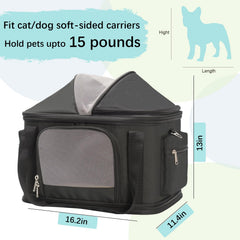 Minsong pet carrier interior layout showing spacious space for small pets