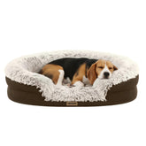 Miorun fluffy dog bed plush top offers a cozy lounging surface for small and medium dogs
