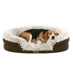 Miorun fluffy dog bed plush top offers a cozy lounging surface for small and medium dogs