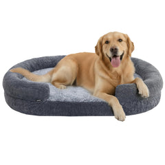 Miorun orthopedic dog bed 43in egg-crate memory foam offers plush support for large dogs