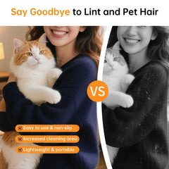 Mirkir glove on fabric surfaces like clothes to remove pet hair.