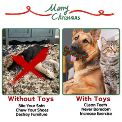 MISS FANTASY reindeer plush toy for dogs with soft texture and squeak for fetch