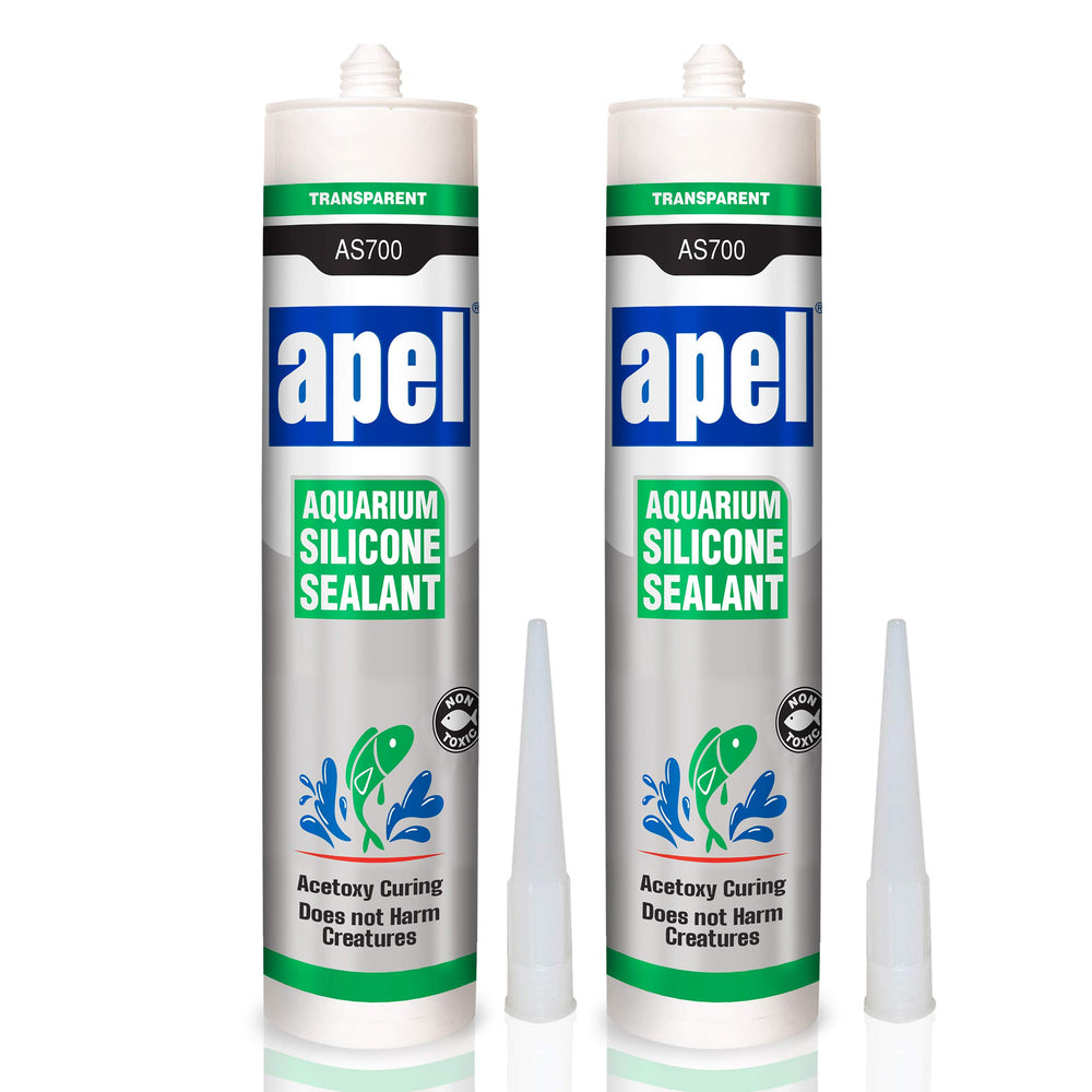 Mitreapel Aquarium Sealant bottle clear 2-pack for safe, fish-friendly sealing.