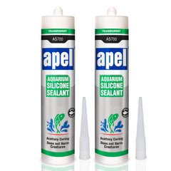 Mitreapel Aquarium Sealant bottle clear 2-pack for safe, fish-friendly sealing.