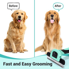 MIU COLOR Pet Grooming Brush removing undercoat for smoother coat