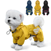 Miucat dog raincoat waterproof hood keeps small dogs dry during rainy walks.